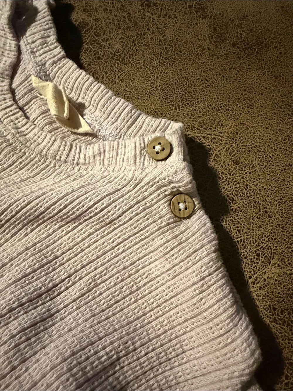 Burt's Bees Lavender Knit Top and Floral Cream Leggings Set
